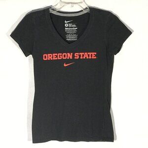 NIKE Women Small Oregon State V Neck Tee T Shirt